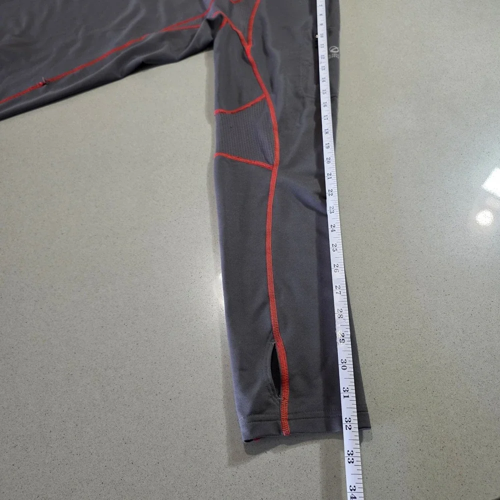 The North Face Flight VaporWick 1/4 Zip Pullover Gray Red Large Small Hole